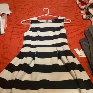 Blue k,xs, black and white stripes